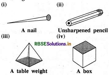 RBSE Solutions for Class 8 Maths Chapter 10 Visualizing Solid Shapes Ex 10.2 1
