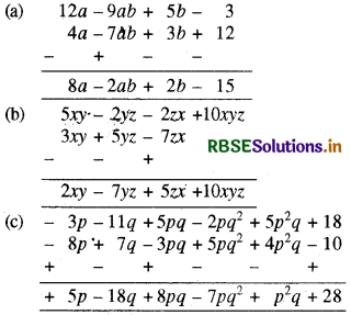 RBSE Solutions for Class 8 Maths Chapter 9 बीजीय व्यंजक एवं सर्वसमिकाएँ  Ex 9.1 5