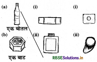 RBSE Solutions for Class 8 Maths Chapter 10 ठोस आकारों का चित्रण Ex 10.1 1