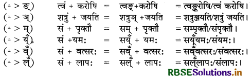 RBSE Class 9 Sanskrit व्याकरणम् सन्धिकार्यम् 14