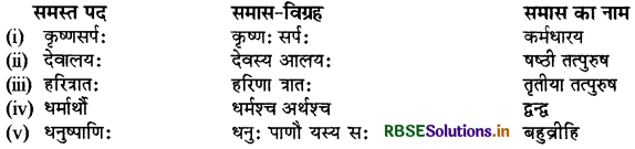 RBSE Class 9 Sanskrit व्याकरणम् समास-ज्ञानम् 5