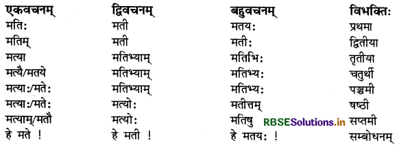 RBSE Class 9 Sanskrit व्याकरणम् शब्दरूपाणि 12