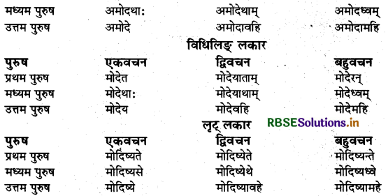 RBSE Class 9 Sanskrit व्याकरणम् धातुरूपाणि 31