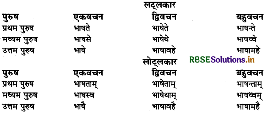 RBSE Class 9 Sanskrit व्याकरणम् धातुरूपाणि 66