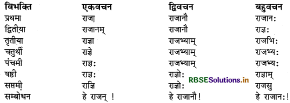 RBSE Class 9 Sanskrit व्याकरणम् शब्दरूपाणि 6