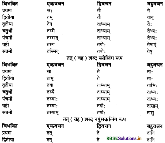 RBSE Class 9 Sanskrit व्याकरणम् सर्वनाम शब्द 3
