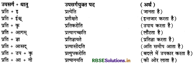 RBSE Class 9 Sanskrit व्याकरणम् उपसर्गाः 4
