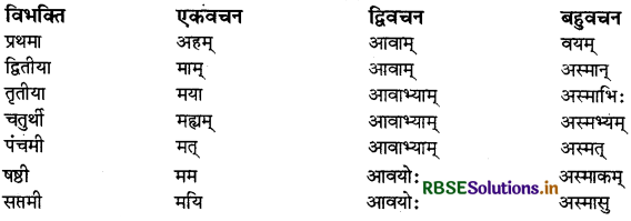 RBSE Class 9 Sanskrit व्याकरणम् सर्वनाम शब्द 7