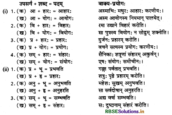 RBSE Class 9 Sanskrit व्याकरणम् उपसर्गाः 7