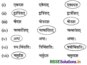 RBSE Class 9 Sanskrit व्याकरणम् संख्याज्ञानम् 8