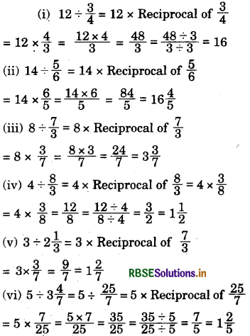 RBSE Solutions for Class 7 Maths Chapter 2 Fractions and Decimals Ex 2.4 1
