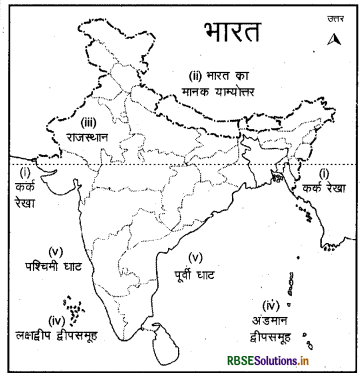 RBSE Solutions for Class 6 Social Science Geography Chapter 7 हमारा देश : भारत 1