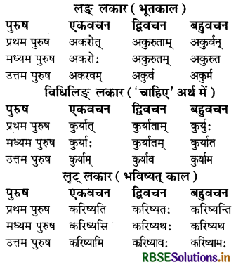 RBSE Class 8 Sanskrit व्याकरण धातु-रूपाणि 15
