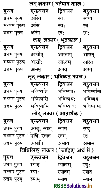 RBSE Class 8 Sanskrit व्याकरण धातु-रूपाणि 16