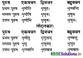 RBSE Class 8 Sanskrit व्याकरण धातु-रूपाणि 2