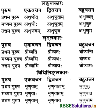 RBSE Class 8 Sanskrit व्याकरण धातु-रूपाणि 3