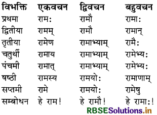 RBSE Class 8 Sanskrit व्याकरण संज्ञा शब्द 4