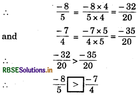 RBSE Solutions for Class 7 Maths Chapter 9 Rational Numbers Ex 9.1 10
