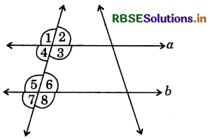 RBSE Solutions for Class 7 Maths Chapter 5 Lines and Angles Ex 5.2