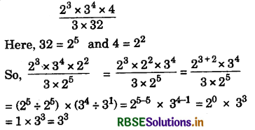 RBSE Solutions for Class 7 Maths Chapter 13 Exponents and Powers Ex 13.2 1