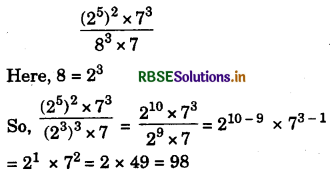 RBSE Solutions for Class 7 Maths Chapter 13 Exponents and Powers Ex 13.2 4