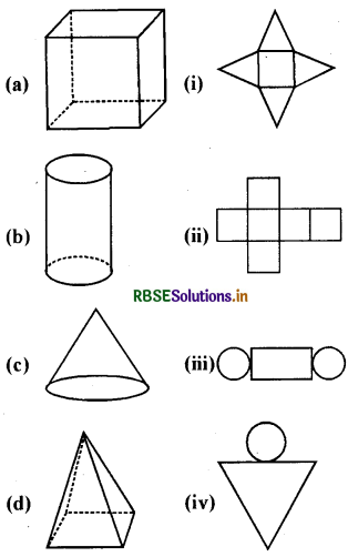 RBSE Solutions for Class 7 Maths Chapter 15 ठोस आकारों का चित्रण Ex 15.1 7