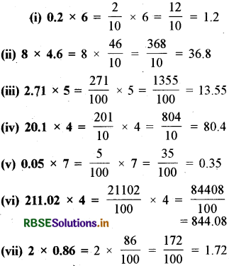 RBSE Solutions for Class 7 Maths Chapter 2 भिन्न एवं दशमलव Ex 2.6 1