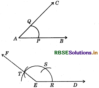 RBSE Class 6 Maths Important Questions Chapter 14 Practical Geometry 2