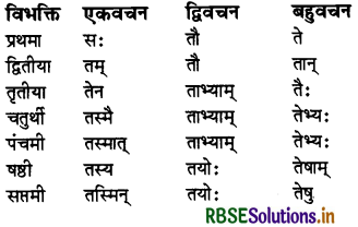 RBSE Class 7 Sanskrit व्याकरण शब्द-रूपाणि 17