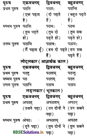 RBSE Class 7 Sanskrit व्याकरण धातु-रूपाणि 1