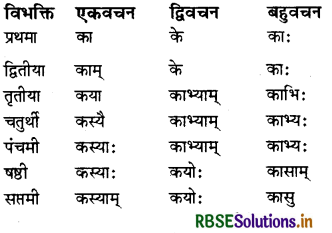 RBSE Class 7 Sanskrit व्याकरण शब्द-रूपाणि 31