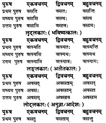 RBSE Class 7 Sanskrit व्याकरण धातु-रूपाणि 8