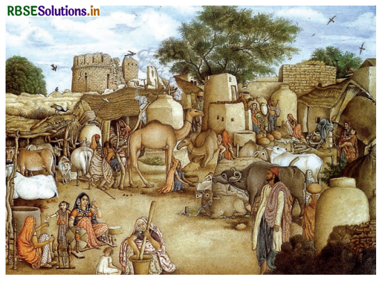 RBSE Solutions for Class 12 History Chapter 8 किसान, ज़मींदार और राज्य कृषि समाज और मुगल साम्राज्य 1