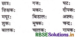 RBSE Solutions for Class 6 Sanskrit Ruchira Chapter 1 शब्द परिचयः - I 1.1