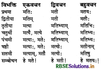 RBSE Class 6 Sanskrit व्याकरण शब्दरूपाणि - संज्ञा-शब्द, सर्वनाम-शब्द 12