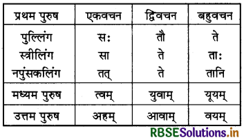 RBSE Class 6 Sanskrit व्याकरण कर्ता एवं क्रिया 1