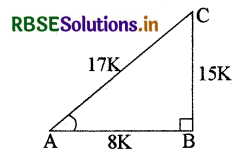 RBSE Solutions for Class 10 Maths Chapter 8 त्रिकोणमिति का परिचय Ex 8.1 Q4