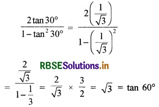 RBSE Solutions for Class 10 Maths Chapter 8 त्रिकोणमिति का परिचय Ex 8.2 Q2(iv)
