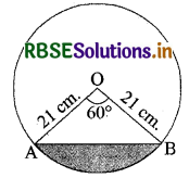 RBSE Solutions for Class 10 Maths Chapter 12 वृतों से संबंधित क्षेत्रफल Ex 12.2 Q5