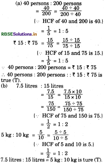 RBSE Solutions for Class 6 Maths Chapter 12 Ratio and Proportion Ex 12.2 5
