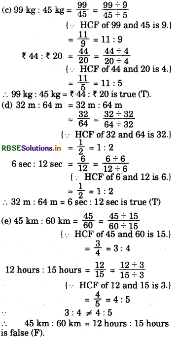 RBSE Solutions for Class 6 Maths Chapter 12 Ratio and Proportion Ex 12.2 6