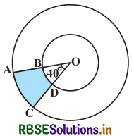 RBSE Solutions for Class 10 Maths Chapter 12 वृतों से संबंधित क्षेत्रफल Ex 12.3 Q2