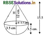 RBSE Solutions for Class 10 Maths Chapter 13 पृष्ठीय क्षेत्रफल एवं आयतन Ex 13.1 Q3