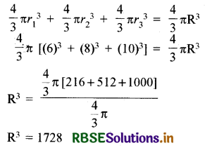 RBSE Solutions for Class 10 Maths Chapter 13 पृष्ठीय क्षेत्रफल एवं आयतन Ex 13.3 Q2