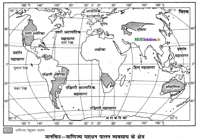 RBSE Class 12 Geography Important Questions Chapter 5 प्राथमिक क्रियाएँ 5