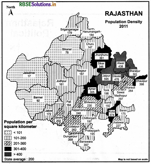 RBSE Solutions for Class 8 Our Rajasthan Chapter Map Related Questions 10