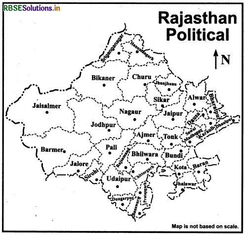 RBSE Solutions for Class 8 Our Rajasthan Chapter Map Related Questions 9