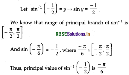 RBSE Solutions for Class 12 Maths Chapter 2 Inverse Trigonometric Functions Ex 2.1 1