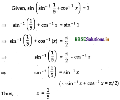 RBSE Solutions for Class 12 Maths Chapter 2 Inverse Trigonometric Functions Ex 2.2 11