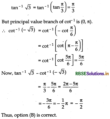 RBSE Solutions for Class 12 Maths Chapter 2 Inverse Trigonometric Functions Ex 2.2 18